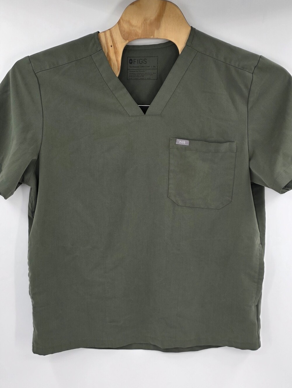 FIGS Technical Collection Chisec Scrub Top Men's Extra Large XL Green